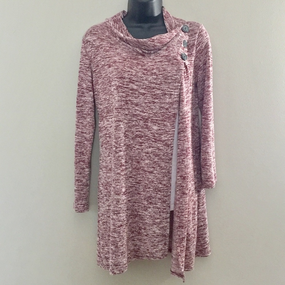 J Mode button neck cape top